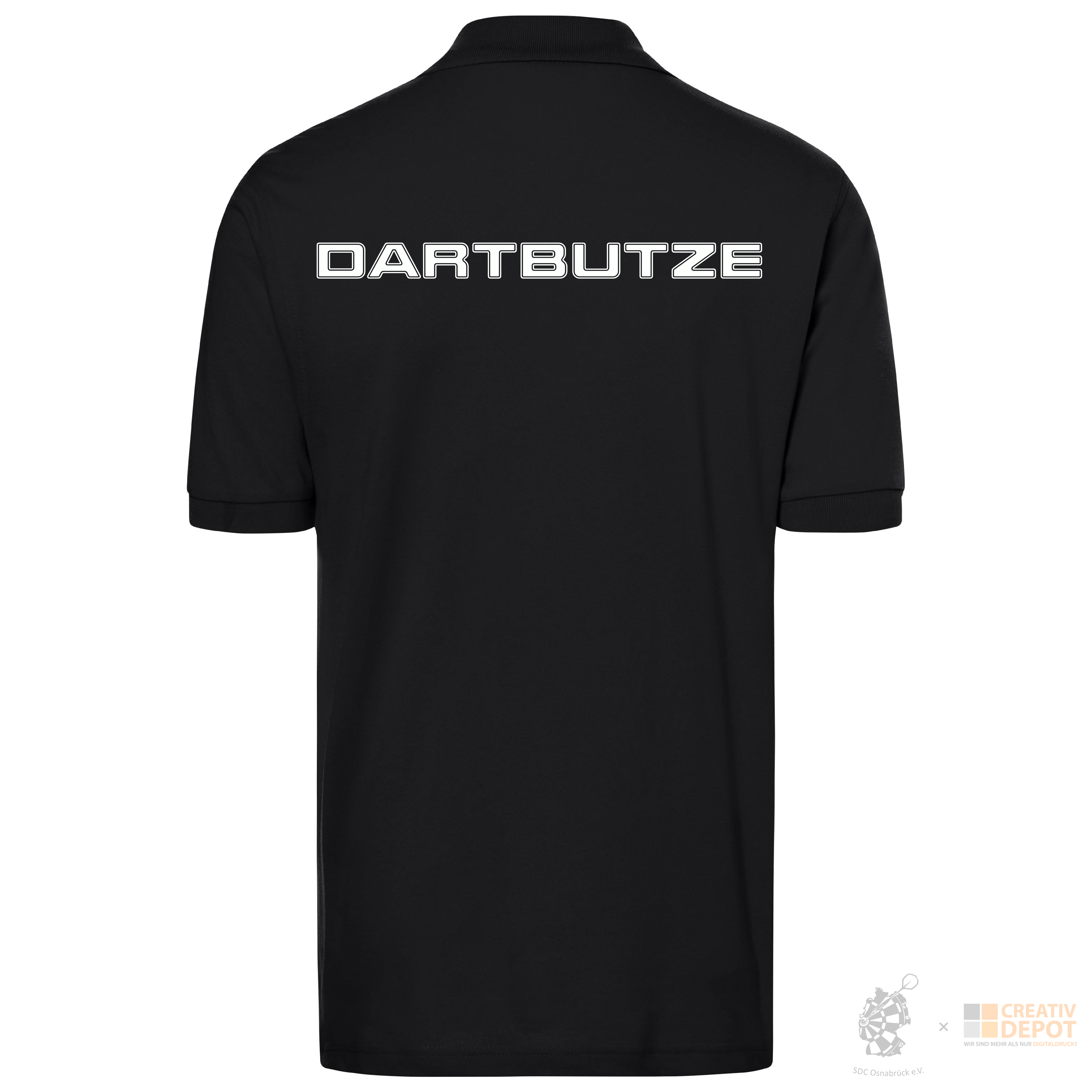 DARTBUTZE Polo-Shirt PERFORMANCE EDITION (Polyester) - Schwarz