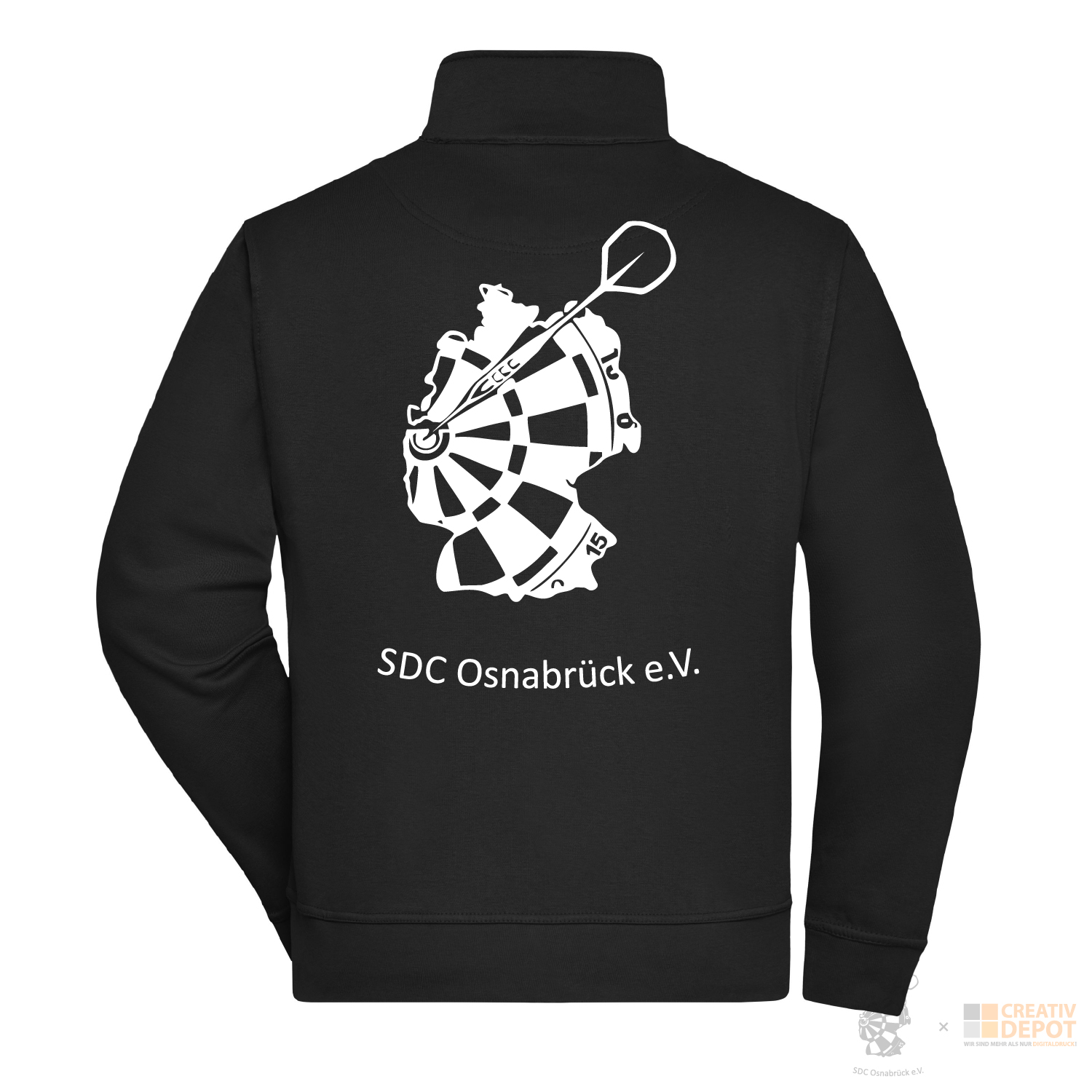 SDC Sweatjacke mit Stehkragen - Schwarz
